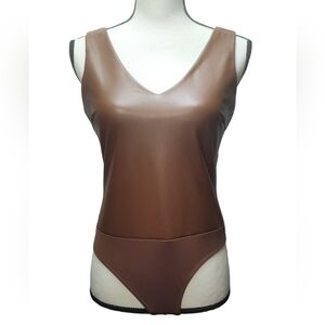 (NWT) Mi Ami For Francesca's Faux Leather Bodysuit